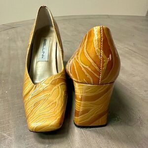 Bellini Margie patten leather pumps.